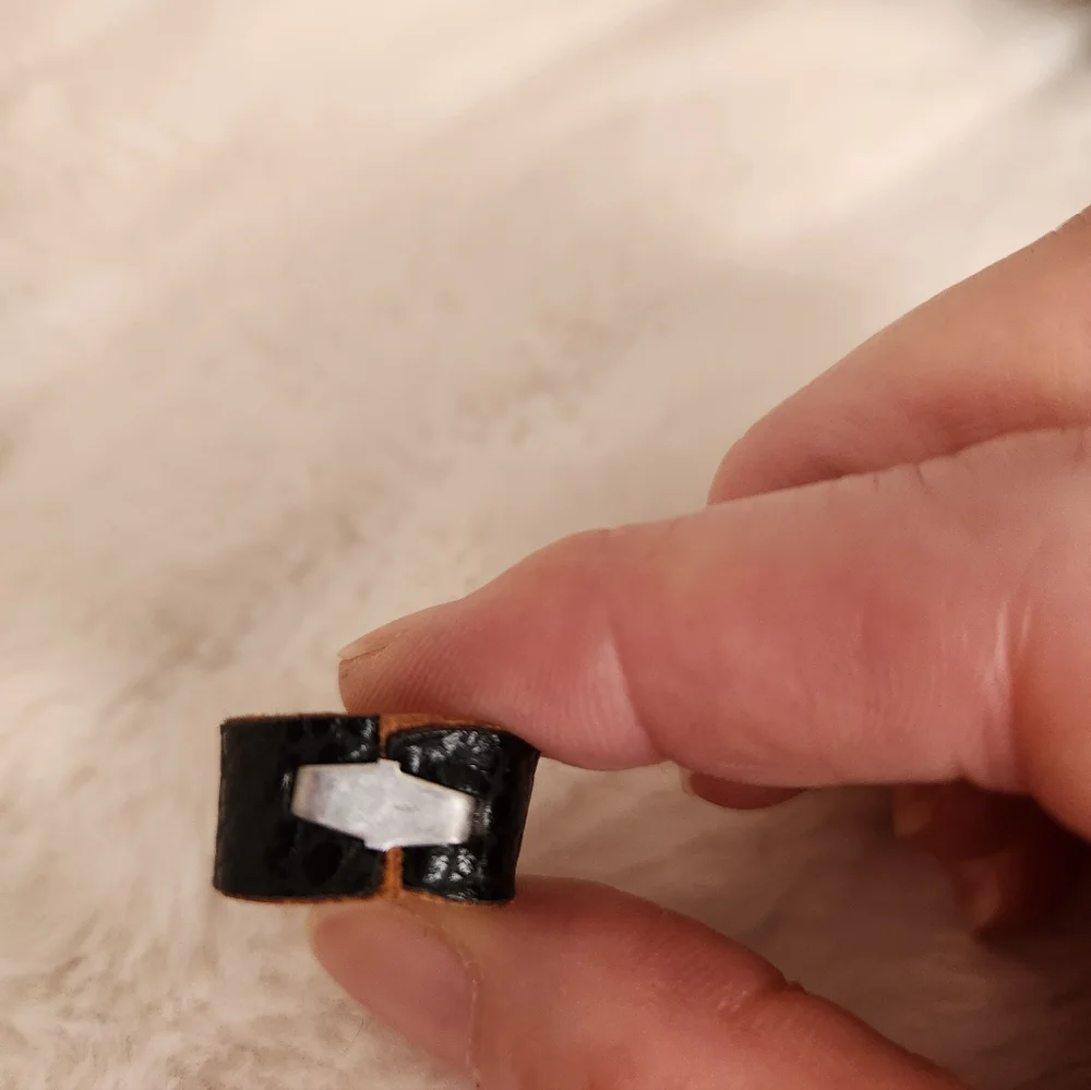 Black Leather Ring